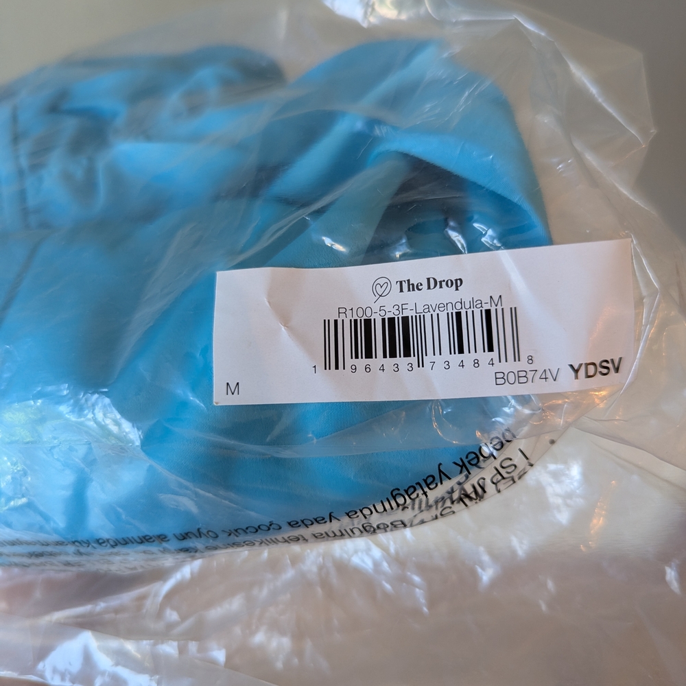 Vibrant Blue Button Down Shirt with Ruched Sleeves Medium - Picture 6 of 6